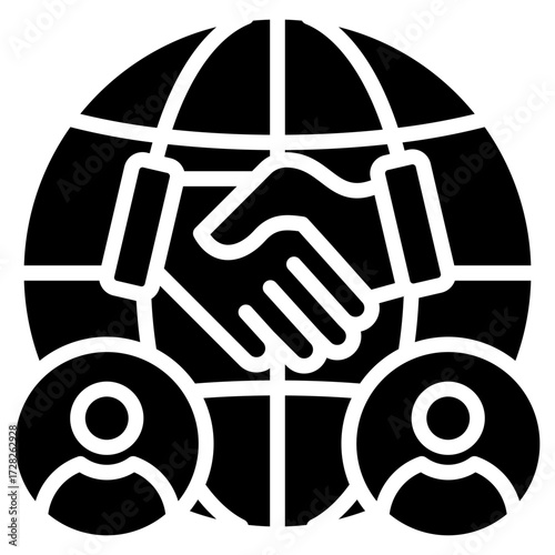 International Relations glyph icon