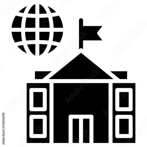 Embassy Office glyph icon