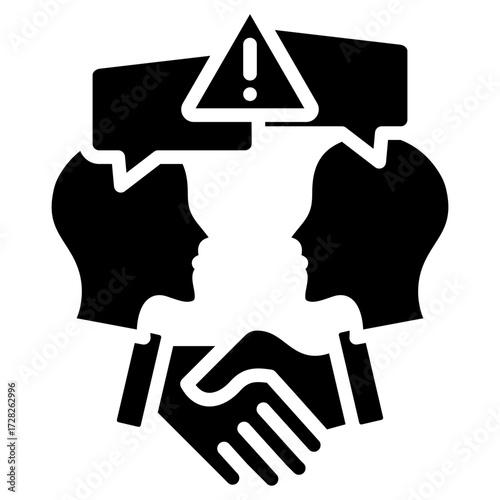Conflict Resolution glyph icon