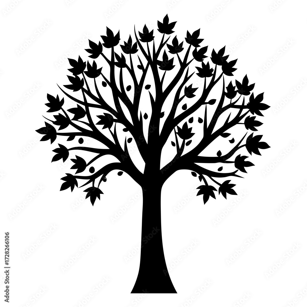 Obraz premium tree silhouette vector