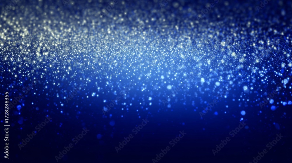 Obraz premium glitter sparkle background, gold and silver particles, nice different blue colors, copy and text space, 16:9