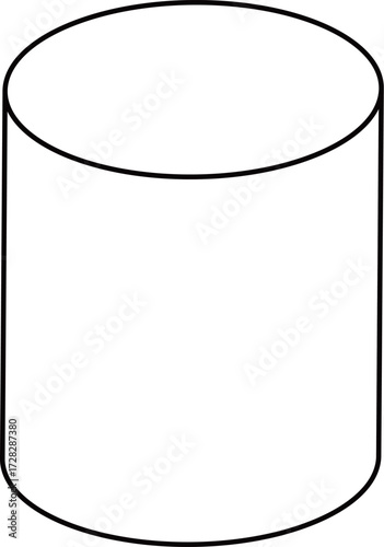 黒い線の円柱のベクターイラスト素材
