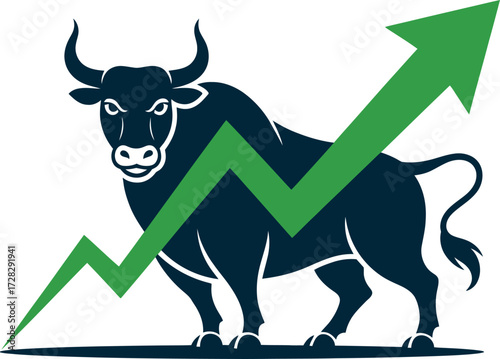 Bull market stock market financial growth upward trend investment