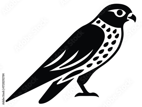 Bild auf Leinwand kestrel vector icon in bold style on black color and white background