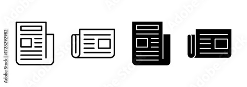 Newspaper icon vector. news paper sign and symbolign