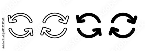 Refresh icon vector. Reload sign and symbol. Update icon.