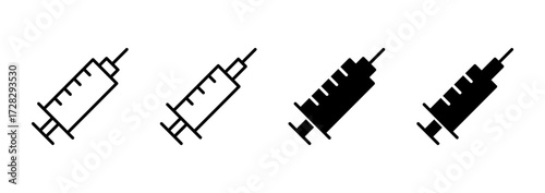Syringe icon vector. injection sign and symbol.vaccine icon