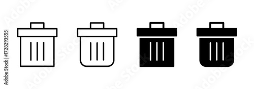 Trash icon vector. trash can icon. delete sign and symbol.