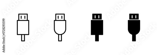 Usb icon vector. Flash disk sign and symbol. flash drive sign.