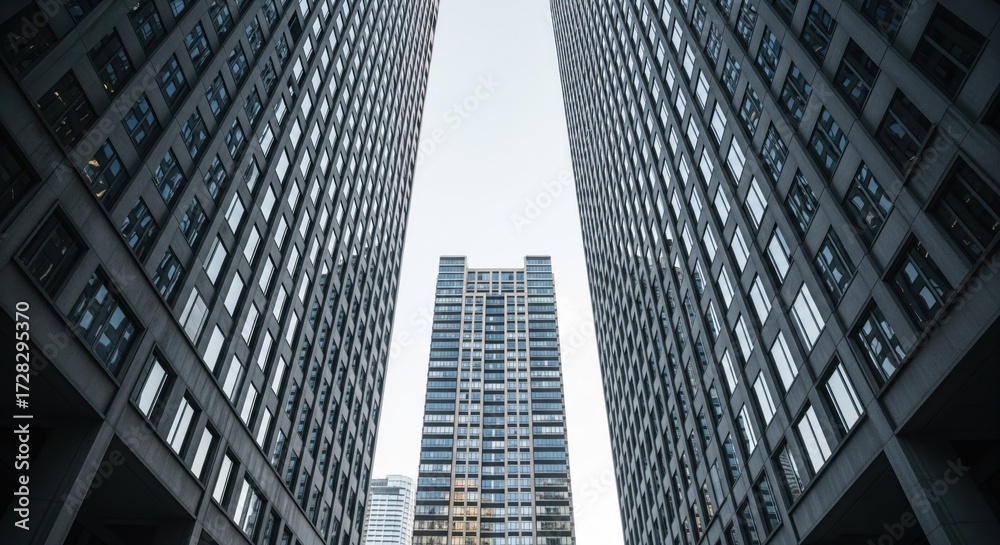 Obraz premium Urban Skyscrapers in Perspective (1)