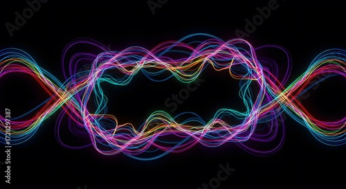 Abstract colorful wave design