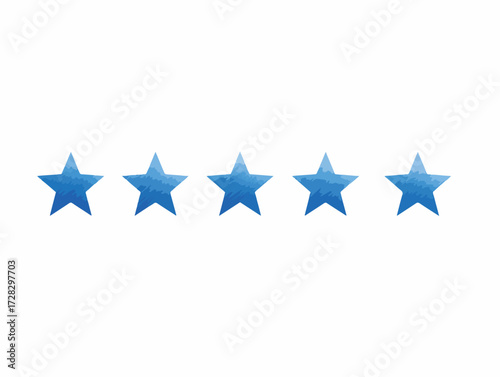 青い星のベクターグラフィックで、評価や品質を示すアイコンとして活用できます。