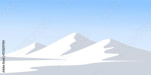 Snowy Mountain Peaks under Clear Sky