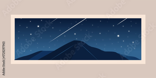 Starry Night over Dark Mountains