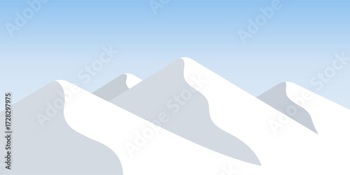 Snowy Mountain Peaks under Clear Sky