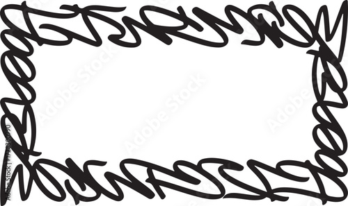 Graffiti Style Frame Urban Art Border Street Art Element Hip Hop Culture Graphic Design
