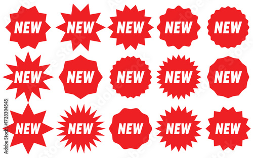New Tag and Special Offer Badge Vector Set – Flat Icons, Labels, Stickers for Apps, Websites, Promotions and New Arrivals