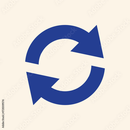 Dynamic blue refresh arrows symbolize continuous improvement, efficiency, and modern business cycles