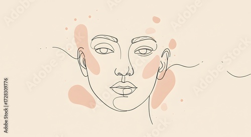 Abstract face graphic design