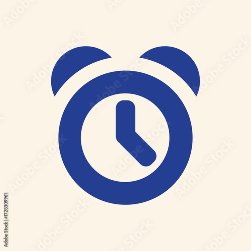 Modern alarm clock icon signifies urgency, punctuality, and the importance of time management for deadlines and schedules