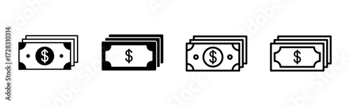 Money icon set. Money vector icon.