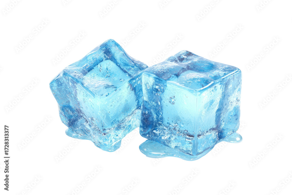 Obraz premium Two melting ice cubes