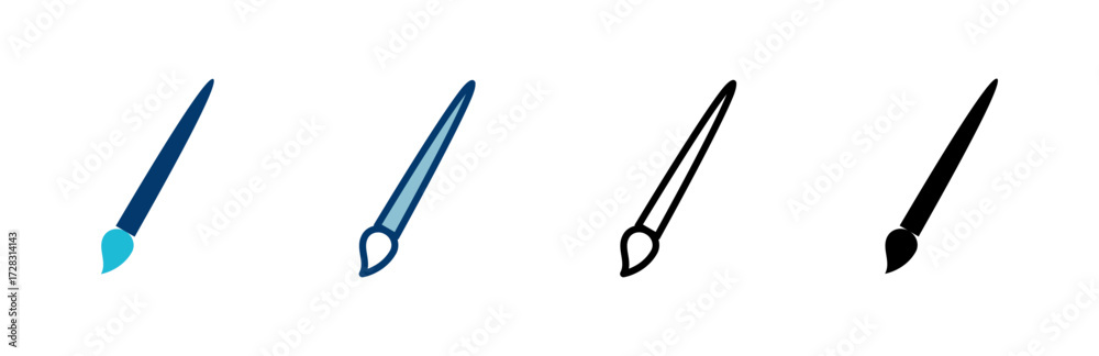 Obraz premium Paint icon vector isolated on white background. Paint brush vector icon. Paint roller icon