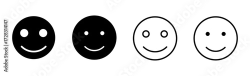 smile icon set. smile emoticon icon. feedback