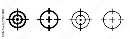 Target icon set. goal icon vector. target marketing icon vector
