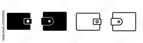 Wallet icon set. wallet vector icon