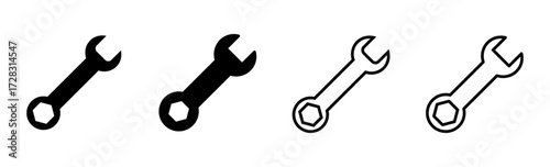 Wrench icon set. repair icon vector. tools icon vector