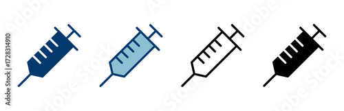 Syringe icon vector isolated on white background. injection icon