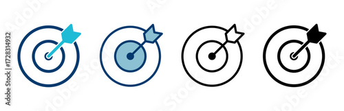 Target icon vector isolated on white background. Target vector icon. goal icon. marketing target. Aim