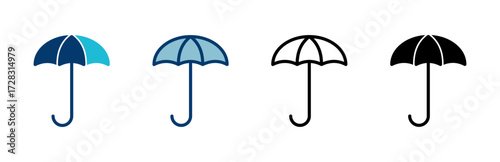 umbrella icon vector isolated on white background. Umbrella vector icon