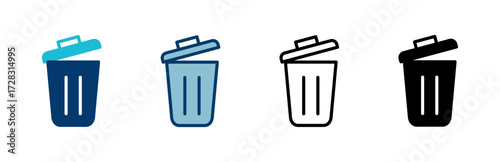 Trash icon vector isolated on white background. trash can icon. Delete icon vector
