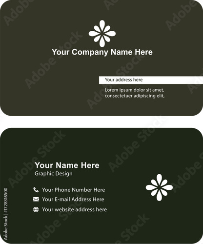 Corporate Creative Exclusive Editing Modern Business Card Design Double-Sided