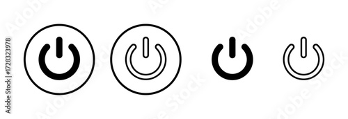 Power icon logo design. Power Switch sign and symbol. Electric power