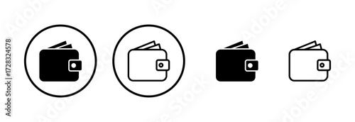 Wallet icon logo design. wallet sign and symbol