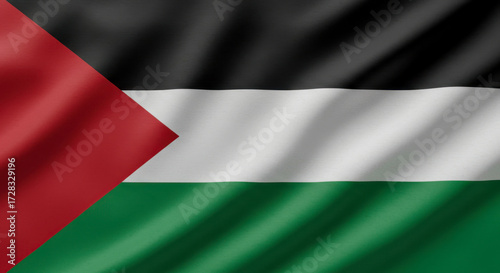 Free Download National Flag of Jordan on Flagpole with Clear Design Elements - GFXLoad