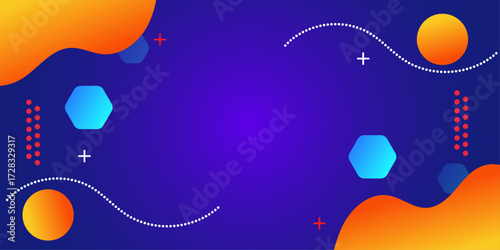 Modern abstract background illustration template for banner, layout feed social media. 