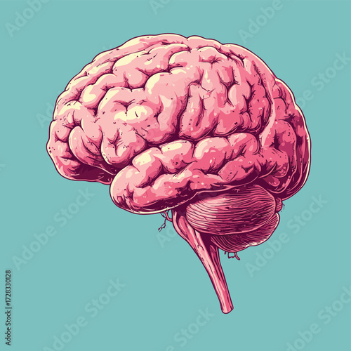 Hirntumor isoliert , vector style simple color