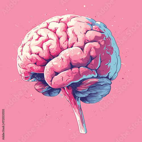 Hirntumor isoliert , vector style simple color