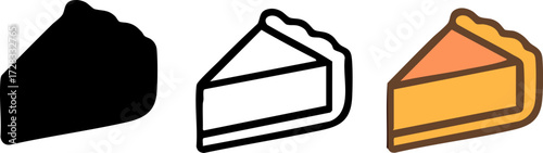 Delicious Slice of Pie Icon Set.