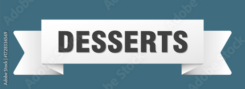 desserts ribbon isolated on transparent background. desserts ribbon