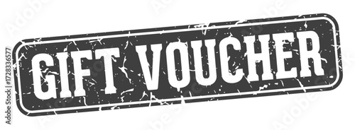 gift voucher rectangular sign. gift voucher stamp