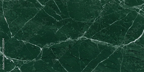 Elegant Emerald Green Marble Texture with White Veins