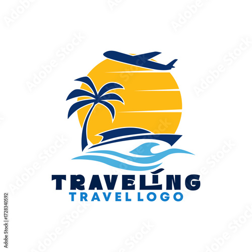 Modern Color Agency Travel Check Business Logo. Transport, Logistics Delivery Logo Design