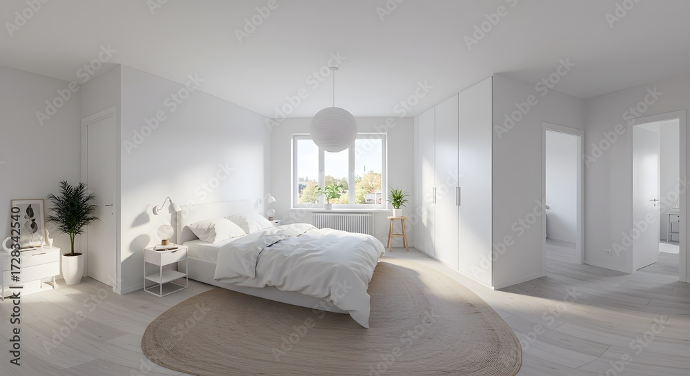 Fototapeta premium Modern bedroom interior design