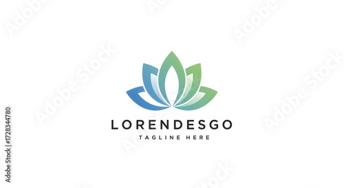 Abstract lotus flower logo design