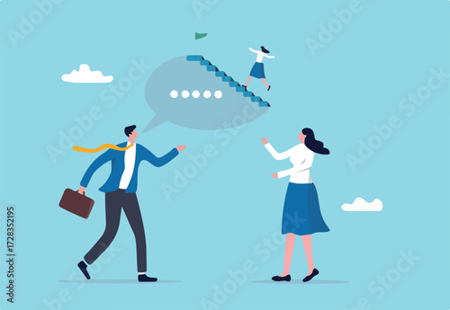 Business challenge, overcome difficulty or obstacle to achieve business success, effort, skill or aspiration to solve problem concept, ambitious businessman jump over hurdles to find higher obstacles.